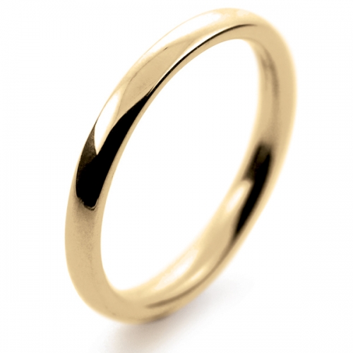 Court Medium -   2mm (TCSM2Y-Y) Yellow Gold Wedding Ring